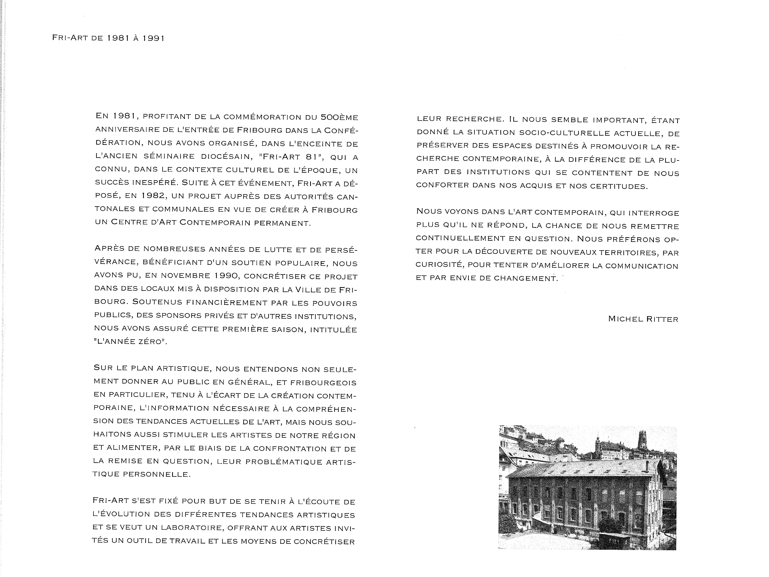Fri-Art Centre d'Art Contemporain Kunsthalle 1991 image